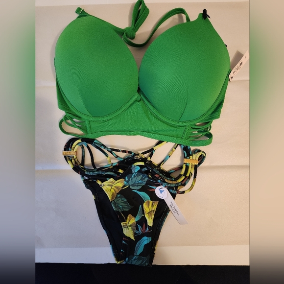 Victoria's Secret Other - Sold 32DD/XS VS Archives Swim Bombshell Longline Bikini Top Brazilian Bikini Set